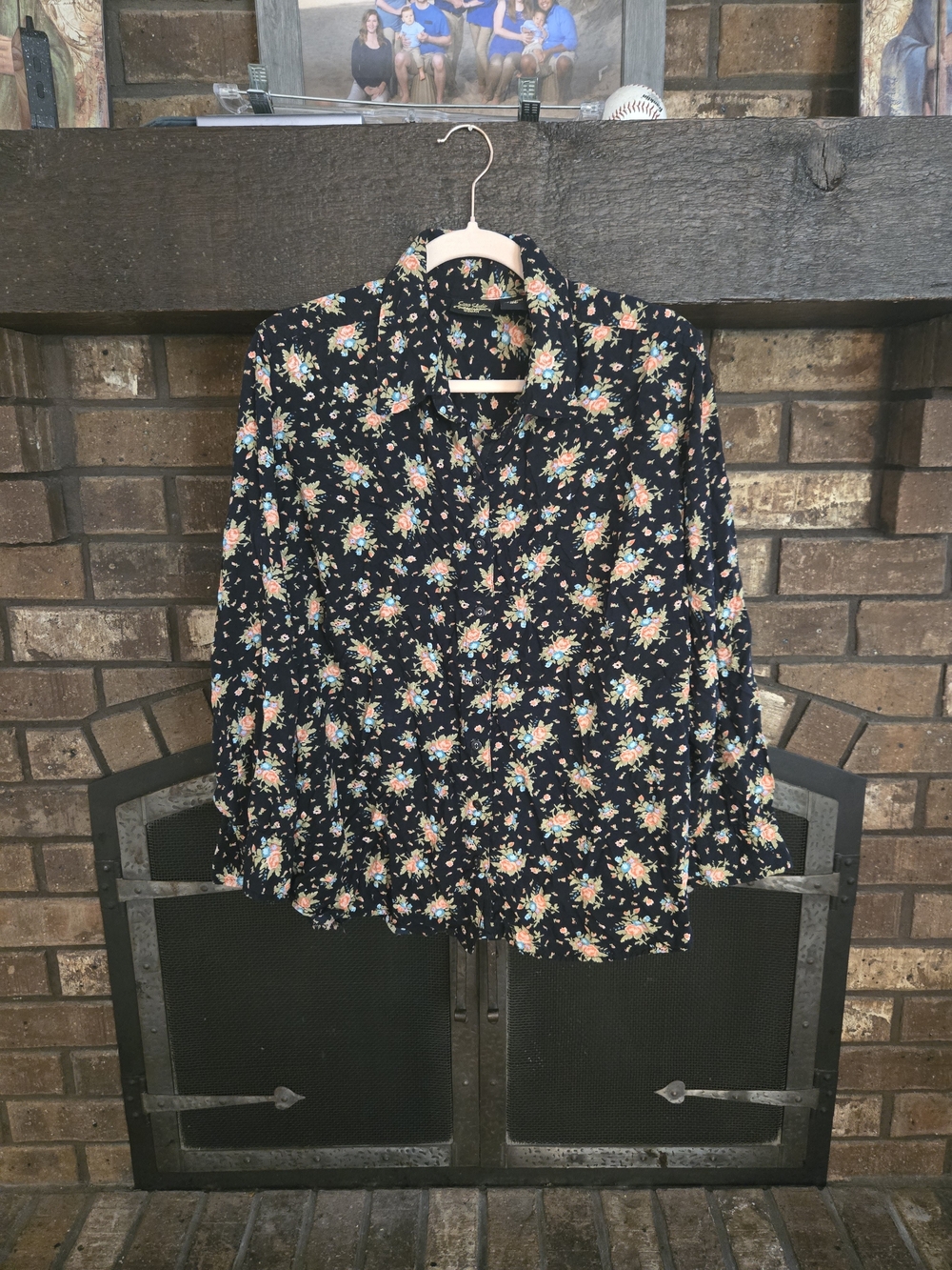 Floral Button-Up Blouse